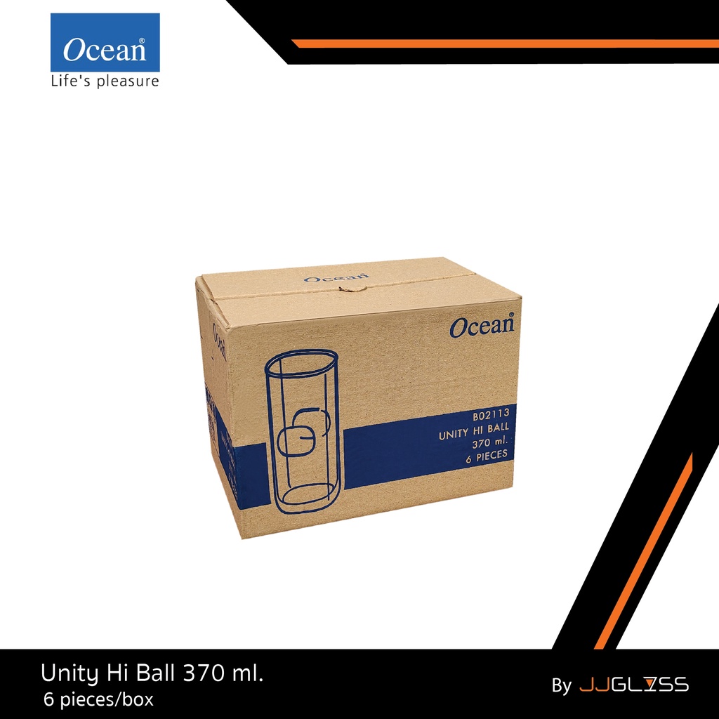 JJGLASS - (OCEAN)  B02113 Unity 13oz. (370ml.) [1 กล่อง (6 ใบ)]  แก้วยูนิตี้ แก้วดริ้งแวร์