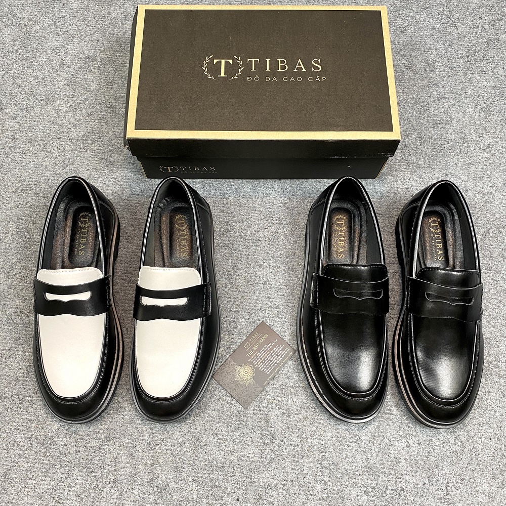 TIBAS รองเท้า Loafer หนังนิ่ม Premium Penny Loafer สำหรับผู้ชาย ใส่งานแต่ง/ถ่ายภาพแนว Hot Trend Yearbook