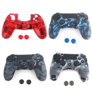 ปลอกจอยเกมลายพราง+2 caps สําหรับ playstation 4 ps 4