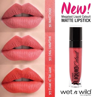 Wet n Wild MegaLast Liquid Catsuit Matte Lipstick 6g.เบอร์922