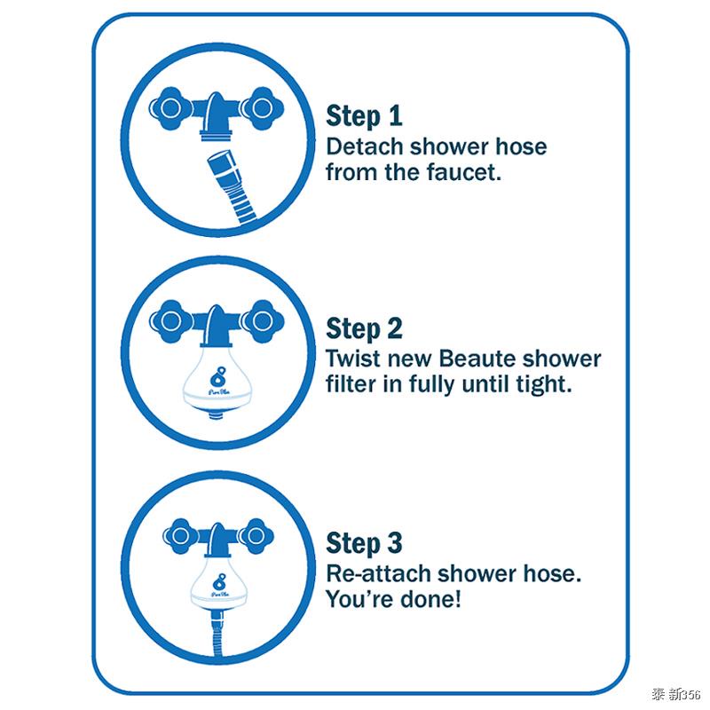 Removing 99 chlorine soften water Bathroom Water Filter Purifier