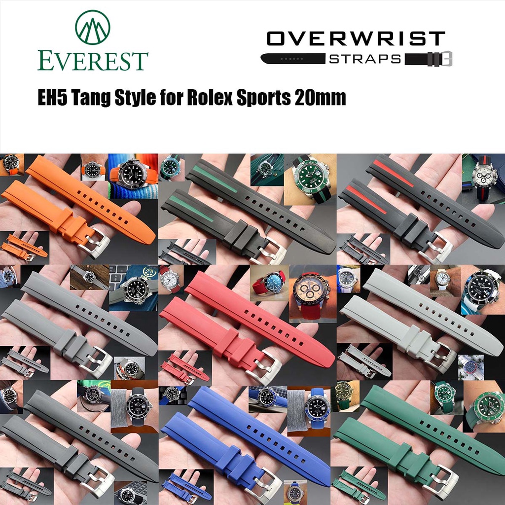 สายยาง everest eh5 tang style for rolex sport 20mm