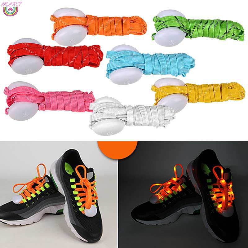 MS LED Shoelaces Nylon Shoe Laces Flash Light Up Glow Stick Strap ...