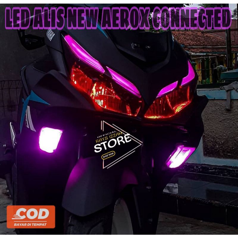 ชุด Yamaha Aerox เชื่อมต่อ Aerox 2020 2021 2022 ไฟคิ้ว led ไม่มีจุด ฟรีตาปีศาจ
