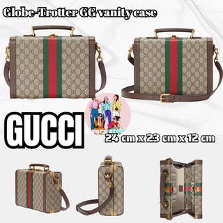 กุชชี่  GUCCI  Globe-Trotter series GG กล่องใส่เครื่องสำอาง / กระเป๋ากล่อง / กระเป๋าสะพายข้าง / กระเป๋าสะพายไหล่ / ล่าสุ