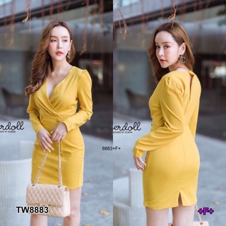 👗Pfashion [ส่งไว!!🚛] P8883 มินิเดรส แขนยาว long sleeve mini dress