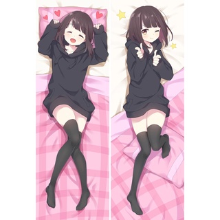 ปลอกหมอน หนังพีช พิมพ์ลายอนิเมะ Dakimakura Moerigl กอดร่างกาย สองด้าน ขนาด 60x180 ซม.