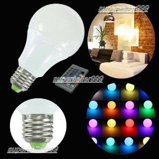 superseller999Bling New E27 Dimmable RGB LED light Color Changing Bulb with Remote Control 85-265V