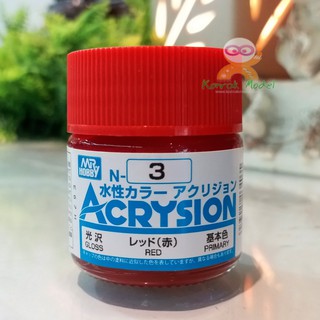 สีสูตรน้ำ Acrysion N3 RED (Gloss)