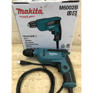 🔥โค้ดINC3LEL3ลด30฿สว่านไฟฟ้า หัวสว่านมือบิด ขนาด 10 มม (3/8นิ้ว) Electric Drill ยี่ห้อ MAKITA รุ่น M6002B