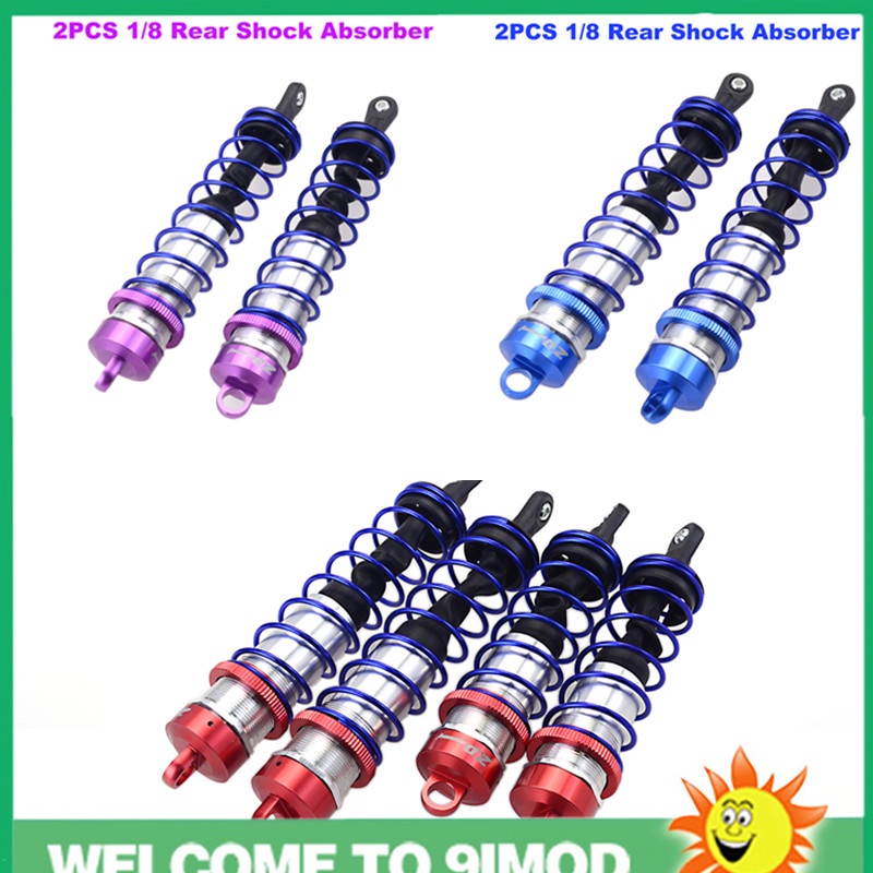 โช๊คอัพหน้า หลัง โลหะ ขนาด 120 มม. 140 มม. สําหรับรถแข่ง รถบรรทุกบังคับ 1/8 JLB HSP EM HPI 4 ชิ้น