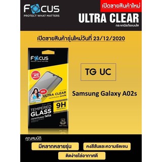 Samsung Galaxy A02s Focus Tempered Glass (Ultra Clear  UC) กระจกนิรภัย กระจกกันรอย แบบใส แบรนด์ (ของแท้100%)