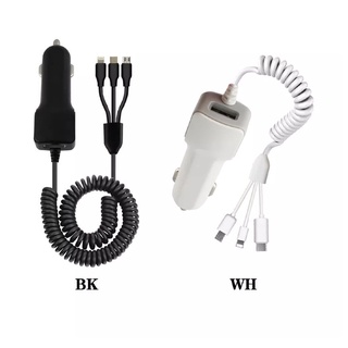 ✨Fast Car Charger✨ with 3-In-1 Splitter USB Charging Cable LED Indicator Charger for Micro-USB Android&amp;ios📢