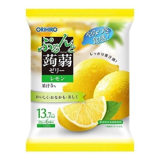 ขนมเยลลี่ผลไม้ญี่ปุ่นรสเลมอน Orihiro "Purunto Konnyaku Jelly, Lemon flavor120g