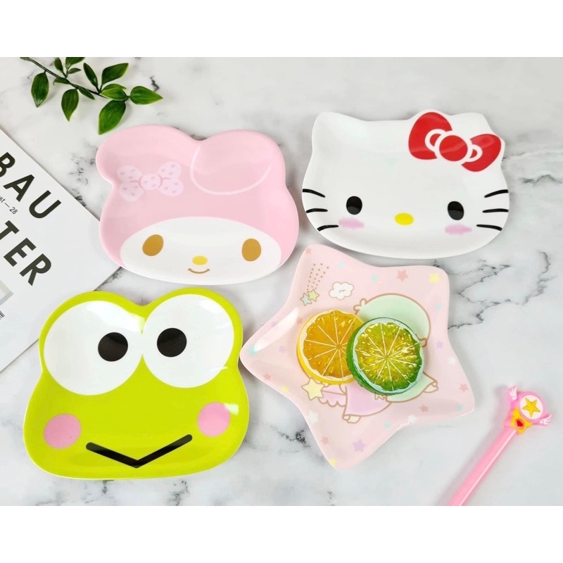 ชุดจาน SANRIO 1 เชต4ใบ 4แบบ สุดแบ๊ว