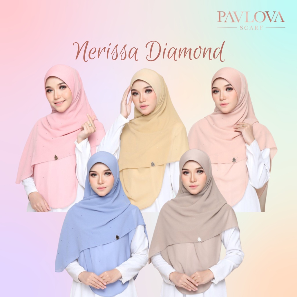 2. BELI 2 RM100,INSTANT BAWAL NERISSA Bidangdang 50 & 60 คุณภาพระดับพรีเมียม 🧁PAVLOVA SCARF🧁