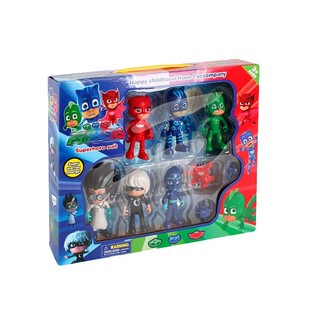 ฟิกเกอร์การ์ตูน Pj masks Owlette Catboy Gekko ของเล่นสําหรับเด็ก 6 ชิ้น ต่อชุด