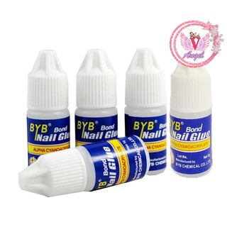 BYB BOND NAIL GLUE กาวติดเล็บปลอม กาวขวดน้ำเงิน ติดแน่น ติดทนนาน 3 กรัม