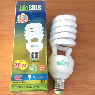 **มีขายส่ง** ราคา 1 ชิ้น ** หลอดทอร์นาโด BioBulb 28W แสงเดย์ และแสงวอร์ม