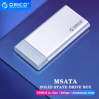 Orico mSATA SSD Enclosure สกรูอลูมิเนียม USB3.0 5Gbps ความเร็วสูง สําหรับ Windows Linux Mac สีเงิน (MSG-U3)