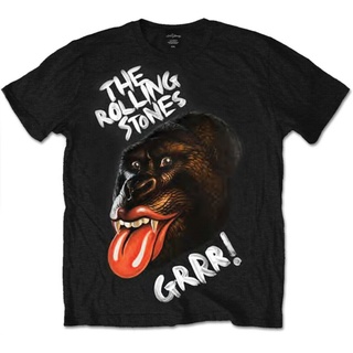 เสื้อยืดแขนสั้น คอกลม ผ้าฝ้าย พิมพ์ลาย The Grrr Black Gorilla สีดํา สําหรับผู้ชาย ABdefl38FFkhdi98