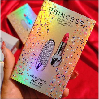 ลิปเพชรพร้อมกระจก Hojo Princess Lipstick ลิปสติกเจ้าหญิง No.8028 หรูหรา งดงาม พิกเม๊นท์แน่นติดทนนานทั้งวันค่ะ入