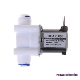 <mbn_hot>วาล์วน้ําไฟฟ้า 24V โซลินอยด์วาล์ว 1/4" การเชื่อมต่อท่อ RO