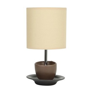 Table lamp TABLE LAMP CARINI D1-69 BR FABRIC/CERAMIC CONTEMPORARY BROWN The lamp Light bulb โคมไฟตั้งโต๊ะ ไฟตั้งโต๊ะ CAR