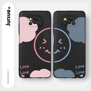 JURSUE เคสคู่ คู่รัก กันกระแทกซิลิโคนนุ่มน่ารักตลก เคสโทรศัพท์ สำหรับ POCO X3 Pro GT NFC F3 M3 M2 Redmi Note 9 10 MAX 9S 10S Xiaomi Y1696