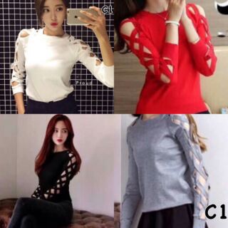 M เสื้อยืดไหมพรม