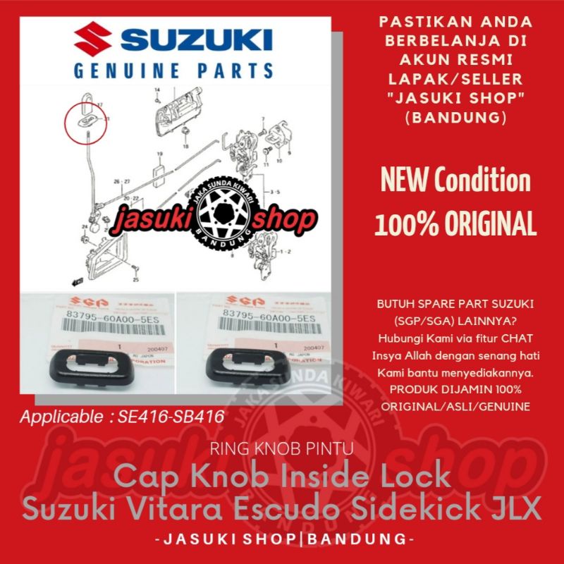 ลูกบิดล็อคประตูด้านใน สําหรับ Suzuki Vitara Escudo Sidekick JLX SE416 SB416 SGP