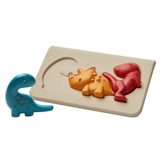 PlanToys 4642 DINO PUZZLE ของเล่นไม้ตัวต่อไดโนเสาร์