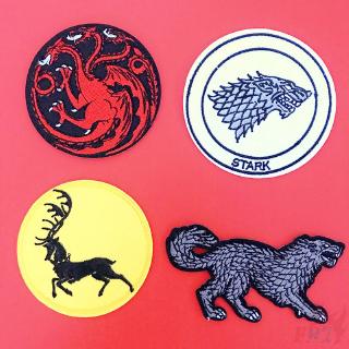 ☸ Game of Thrones: แผ่นแพทช์เหล็ก ลาย Stark Baratheon Targaryen ☸ แผ่นแพทช์รีดร้อน Diy สําหรับตกแต่งบ้าน จํานวน 1 ชิ้น