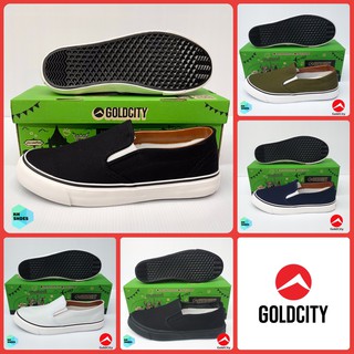 Goldcity NS011 รองเท้าผ้าใบแบบสวม สลิป-ออน  รองเท้าลำลอง เก็บเงินปลายทาง