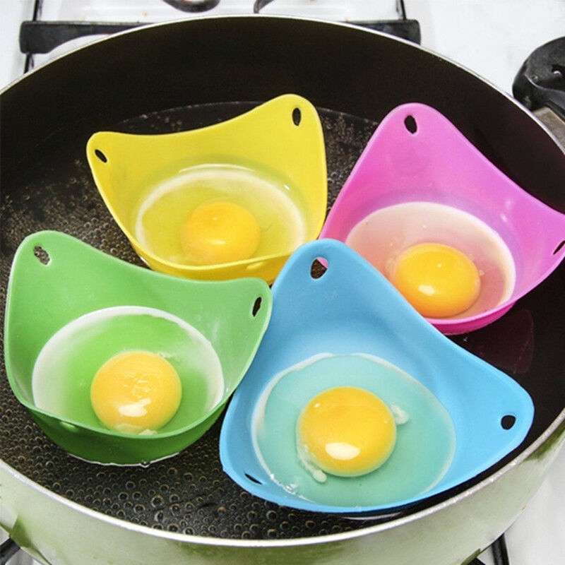 2 ชิ้นซิลิโคนไข่ Poacher Poaching Pods Pan Mould เครื่องมือทําอาหารในครัว