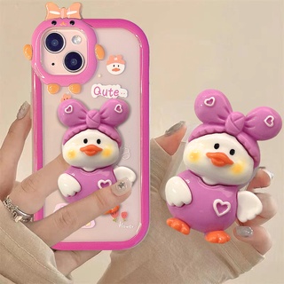 เคสโทรศัพท์มือถือ ลายเป็ดน้อยน่ารัก สีม่วง พร้อมที่คาดผม สําหรับ Huawei P30 P30PRO NOVA7 NOVA7I NOVA8 NOVA9 NOVA9SE P40 P40PRO P50 P50PRO MATE30 MATE30PRO MATE40 MATE40PRO