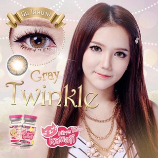 Twinkle Eye Gray (1)(2) สีเทา ทรีโทน เทา โทนเซ็กซี่ 💖 Kitty Kawaii Contact Lens Bigeyes คอนแทคเลนส์ ค่าสายตา สายตาสั้น