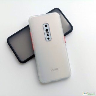 เคส Vivo V17pro v17 pro | V17 TPU ใสขุ่น ปุ่มสี ไม่เป็นรอยนิ้วมือ