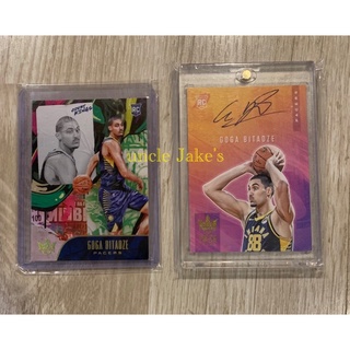 2019-20 Panini Court Kings - NBA Indiana Pacers - Goga Bitadze Rookie 2ใบ, รายเซ็นด on card