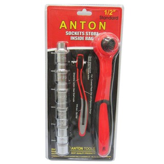 Easy Steamer Anton ชุดบล็อก 10-19 MM. 6 ชิ้นพร้อม Ratchet 1/2 นิ้ว