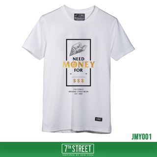 7th Street เสื้อยืด รุ่น JMY001 Money-ขาว ของแท้ 100%