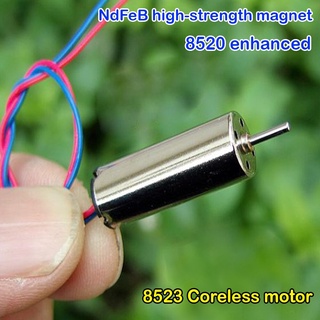 DC 7.4V Micro Mini 8523 Coreless Motor High Speed 41600RPM Strong Magnetic 8520 Enhanced RC Drone Quadcopter 3V 3.7V 4.2