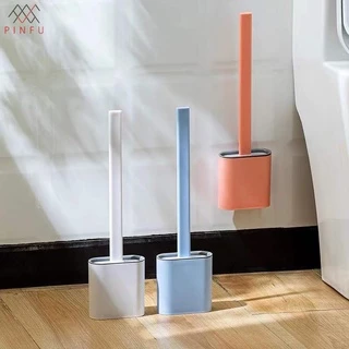 แปรงขัดห้องน้ำซิลิโคน แปรงขัดห้องน้ำติดผนัง พร้อมฐานตั้งเก็บ Toilet Brush