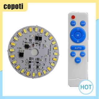 Copoti 12W แผงโคมไฟ Led พลังงานแสงอาทิตย์ทรงกลมใช้รีโมทควบคุม