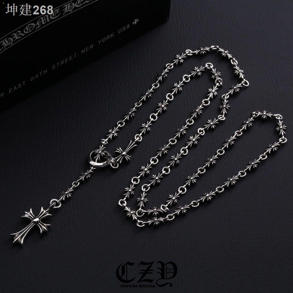 ﹍❒Chrome Hearts สร้อยคอ Chrome Heart Cross เครื่องประดับ แนวฮิปฮอป แนวแฟชั่น ย้อนยุค ชาย-หญิง รุ่น