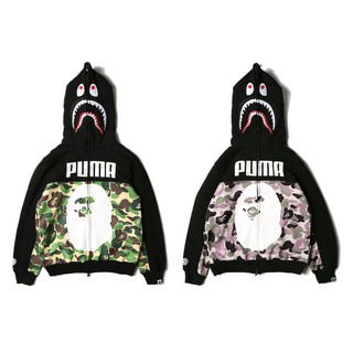 Bape Starry night hoddies Shark WGM เสื้อกันหนาวเรืองแสง มีซิป