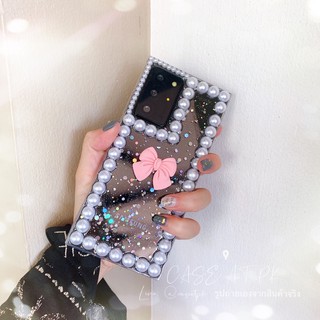 ส่งจากไทย เคสDIY รอบไข่มุก โบว์น่ารัก Case Samsung S21/20+/S21ultra Note20/20ultra/10/10+/9/8 S20+/20ultra iphoneทุกรุ่น