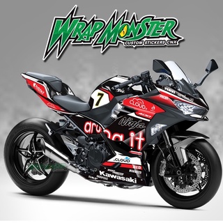 สติ๊กเกอร์แต่งลายรถ Kawasaki Ninja 400 รอบคัน ลาย WSBK