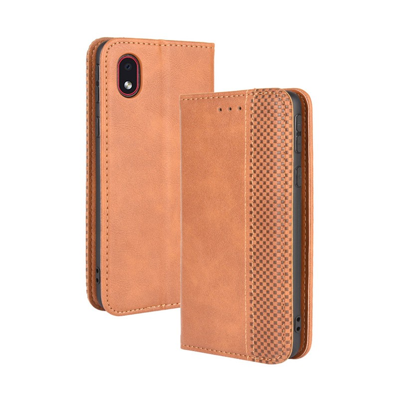 Samsung Galaxy M01 Core / A01 Core Case Retro PU Leather Magnetic Flip Phone Cover Samsung A01Core M
