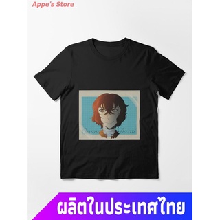 【ผ้าฝ้ายแท้】Appes Store COD BSD Bungou Stray Dogs BSD Dazai Essential T-Shirt เสื้อยืดพิมพ์ลาย เสื้อยืดคู่รัก